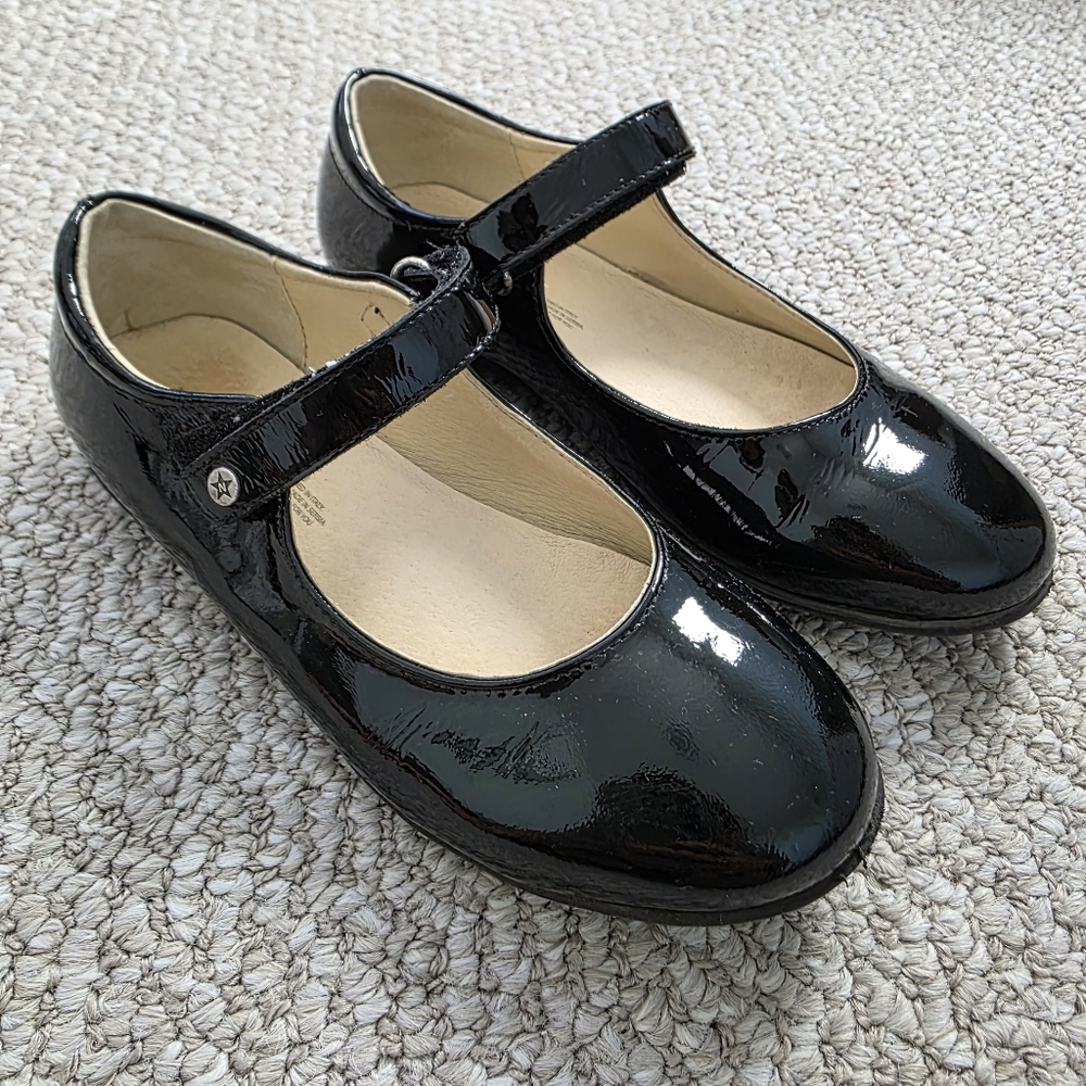 Naturino Darling Black Laquered Mary Jane Shoes